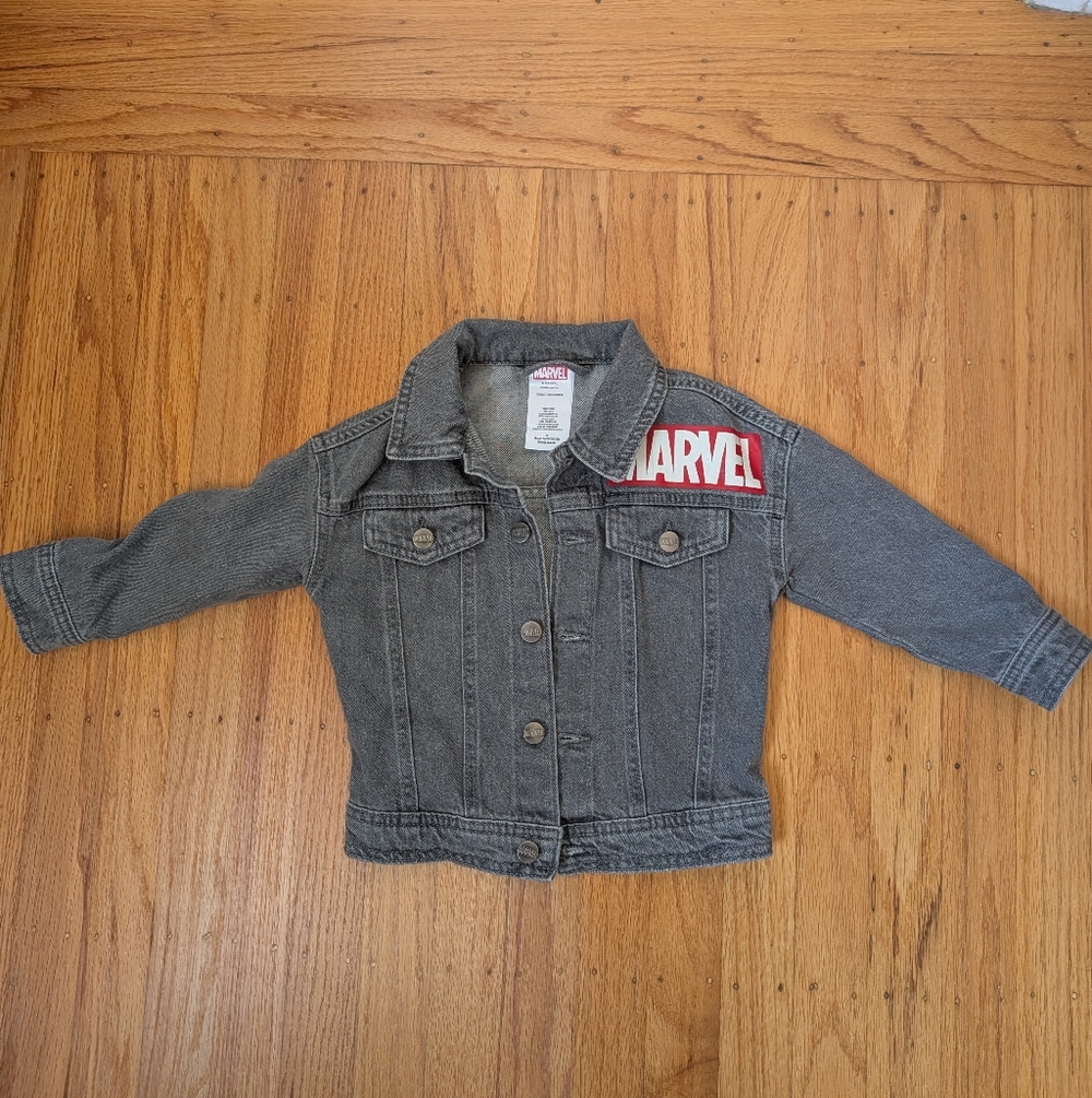 Marvel Kids Charcoal Jean Jacket
